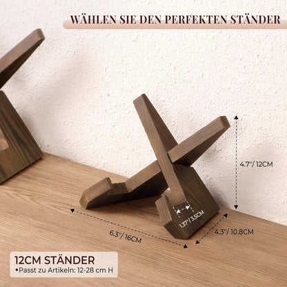 Holz Tellerständer 12 cm – Deko Tischaufsteller für Teller & Bilder