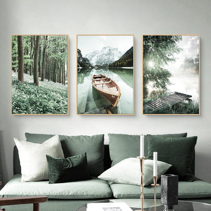 3-teiliges Wandgemälde Set Natur Landschaft Leinwanddruck 50x70cm