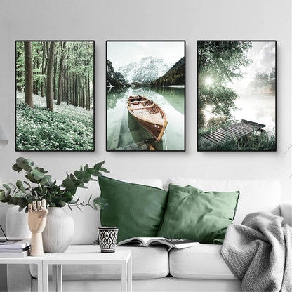 3-teiliges Wandgemälde Set Natur Landschaft Leinwanddruck 50x70cm