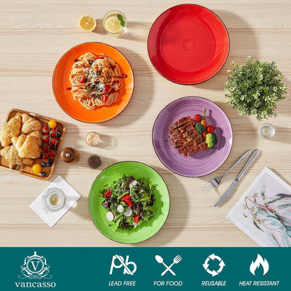 Steingut Speiseteller Set 6 Personen Ø 26,8 cm