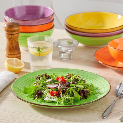 Steingut Speiseteller Set 6 Personen Ø 26,8 cm