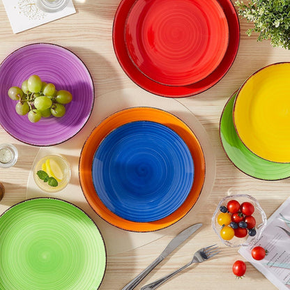 Steingut Speiseteller Set 6 Personen Ø 26,8 cm