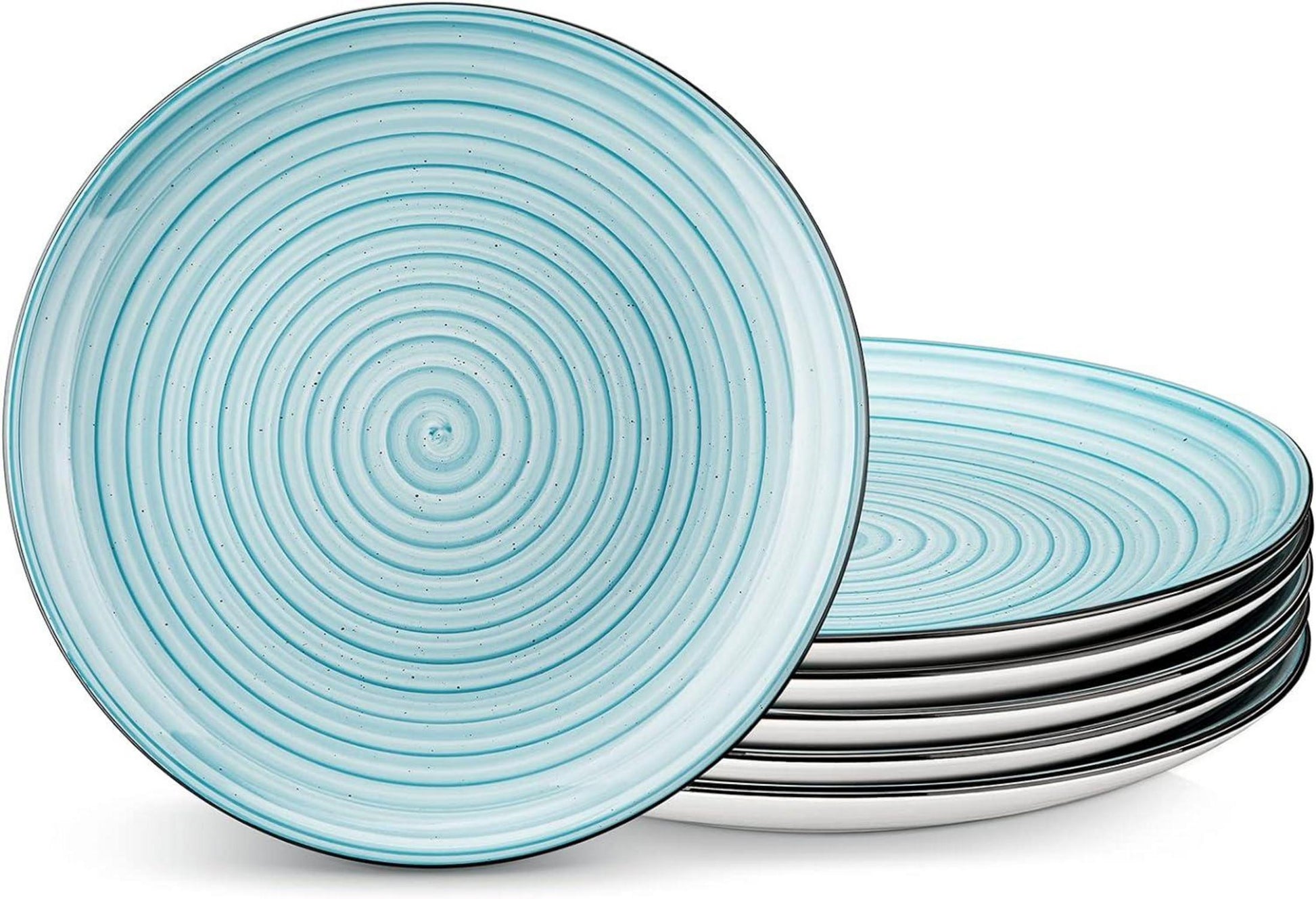 Speiseteller Set 6 Personen Steingut Ø 26,8 cm Teller Set