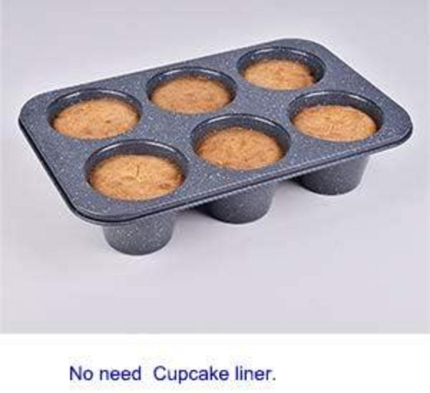 Monfish Jumbo Muffinform - 6 Tassen, Karbonstahl, Antihaftbeschichtung