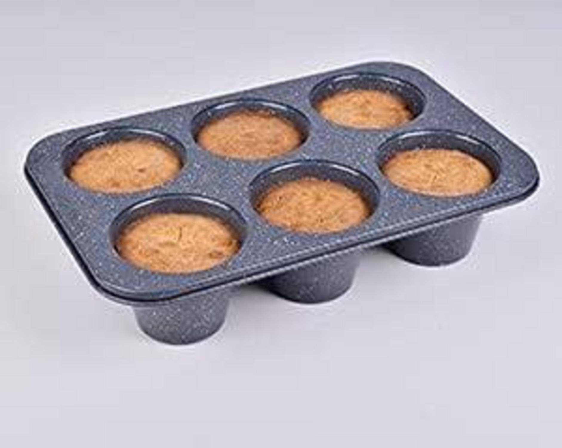 Jumbo Muffinform 6 Tassen Antihaft Backform große Muffins