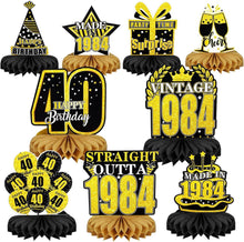 40. Geburtstag Party Deko 9er Set Wabendeko Tischdeko