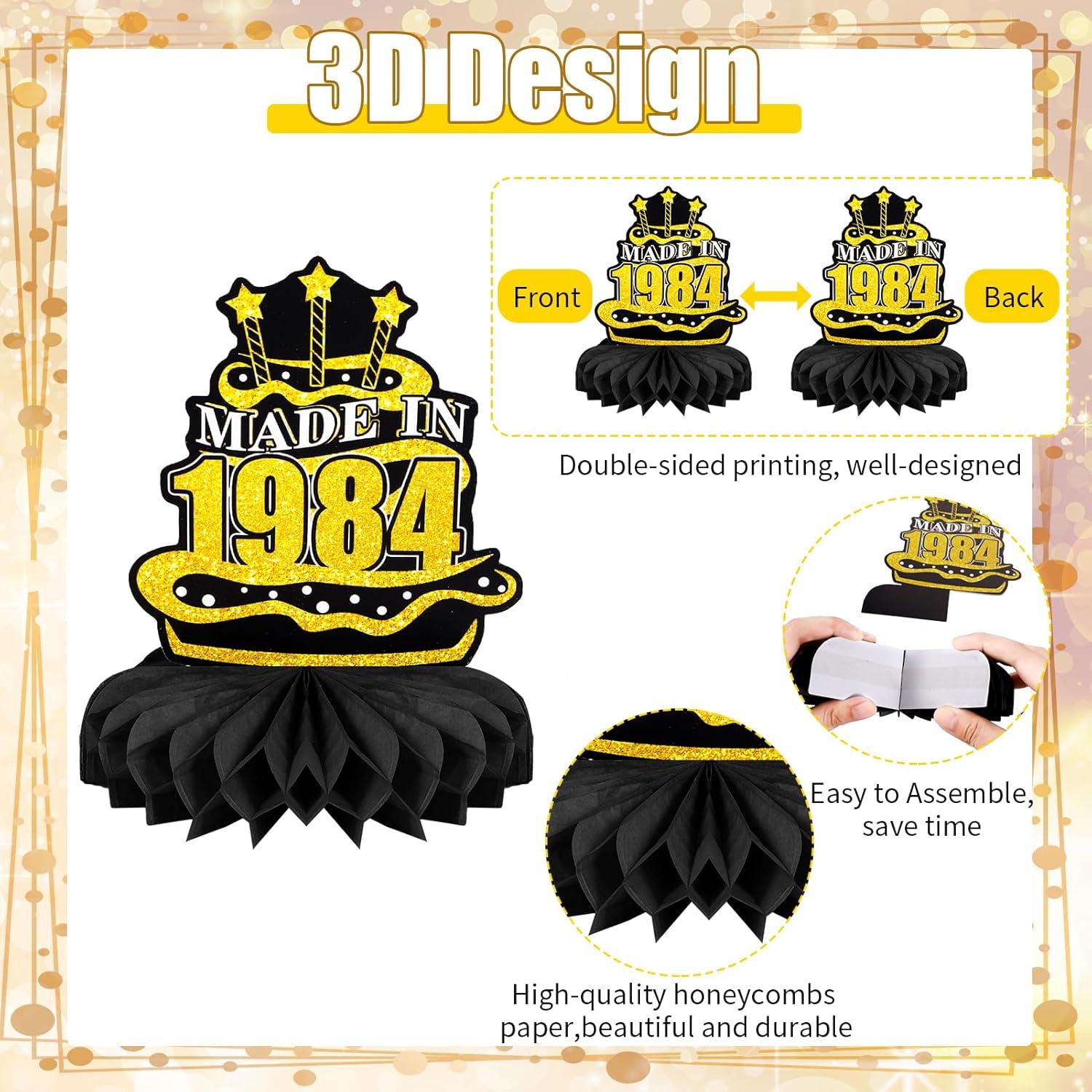 Heyu-Lotus 9er Set 40. Geburtstag Tischdeko für Frauen und