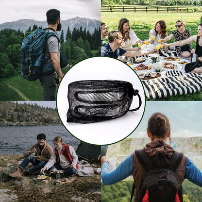 Odoland Camping Geschirr Set 7-teilig Edelstahl Outdoor