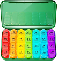 Tablettenbox 7 Tage Medikamentenbox 4 Fächer leicht tragbar