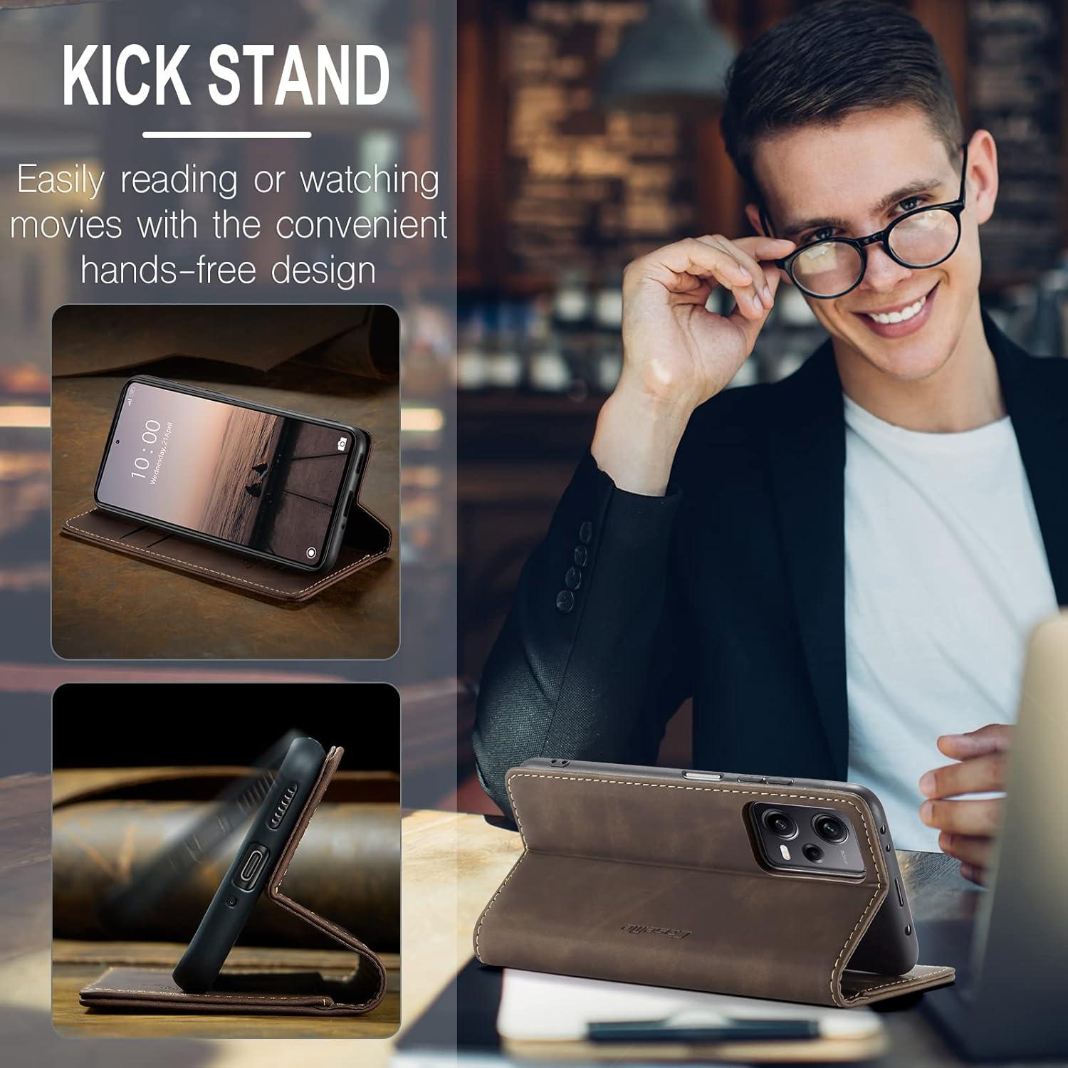 Handyhülle Xiaomi Redmi Note 12 Pro 5G Poco X5 Pro 5G Leder Kaffee