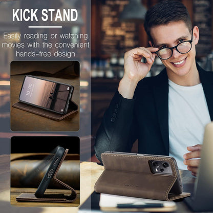 Handyhülle Xiaomi Redmi Note 12 Pro 5G Poco X5 Pro 5G Leder Kaffee