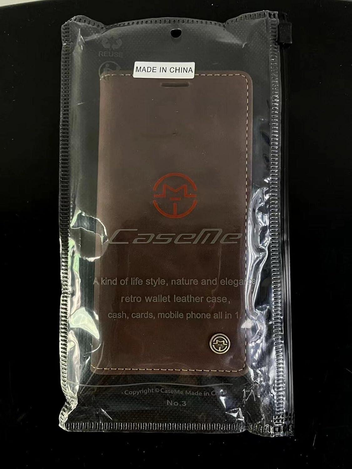Premium Lederhülle Xiaomi Redmi Note 12 Pro 5G Flip Tasche Kartenfach Standfunktion - Kaffee