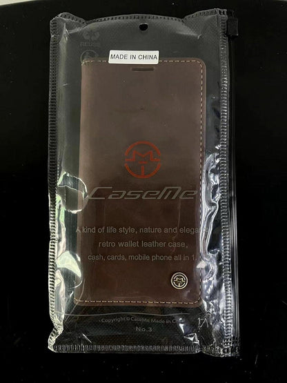 Premium Lederhülle Xiaomi Redmi Note 12 Pro 5G Flip Tasche Kartenfach Standfunktion - Kaffee