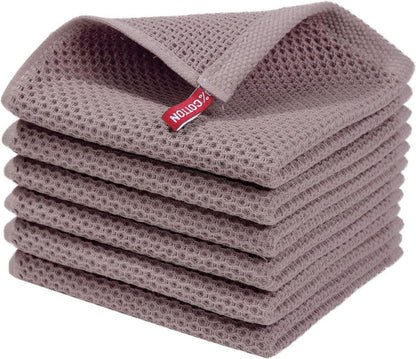 6er Set Geschirrtücher 100% Baumwolle 30x30cm Saugfähige Küchentücher