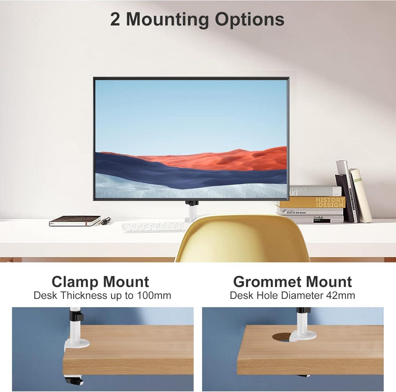 Monitor Halterung Einzelner Arm 13-32 Zoll Höhenverstellbar Schwenkbar