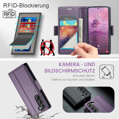 Samsung Galaxy S22 5G Hülle Leder RFID Schutzhülle 6,1 Zoll