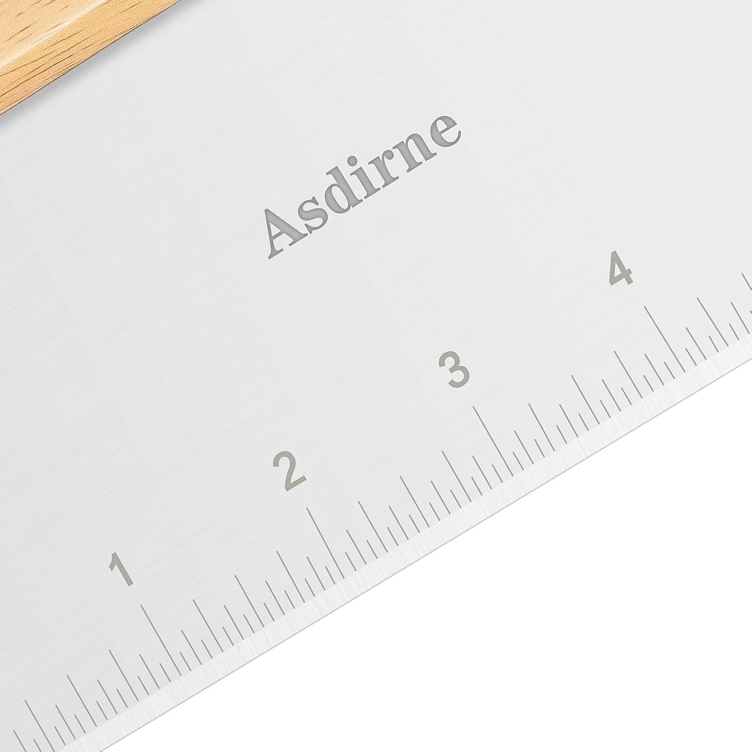 Teigschneider Edelstahl Holzgriff Gebäckschaber 15cm 2er Set