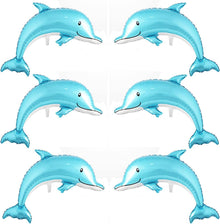 6er Pack Delfin Luftballons 117 cm Meerjungfrauen Party Deko