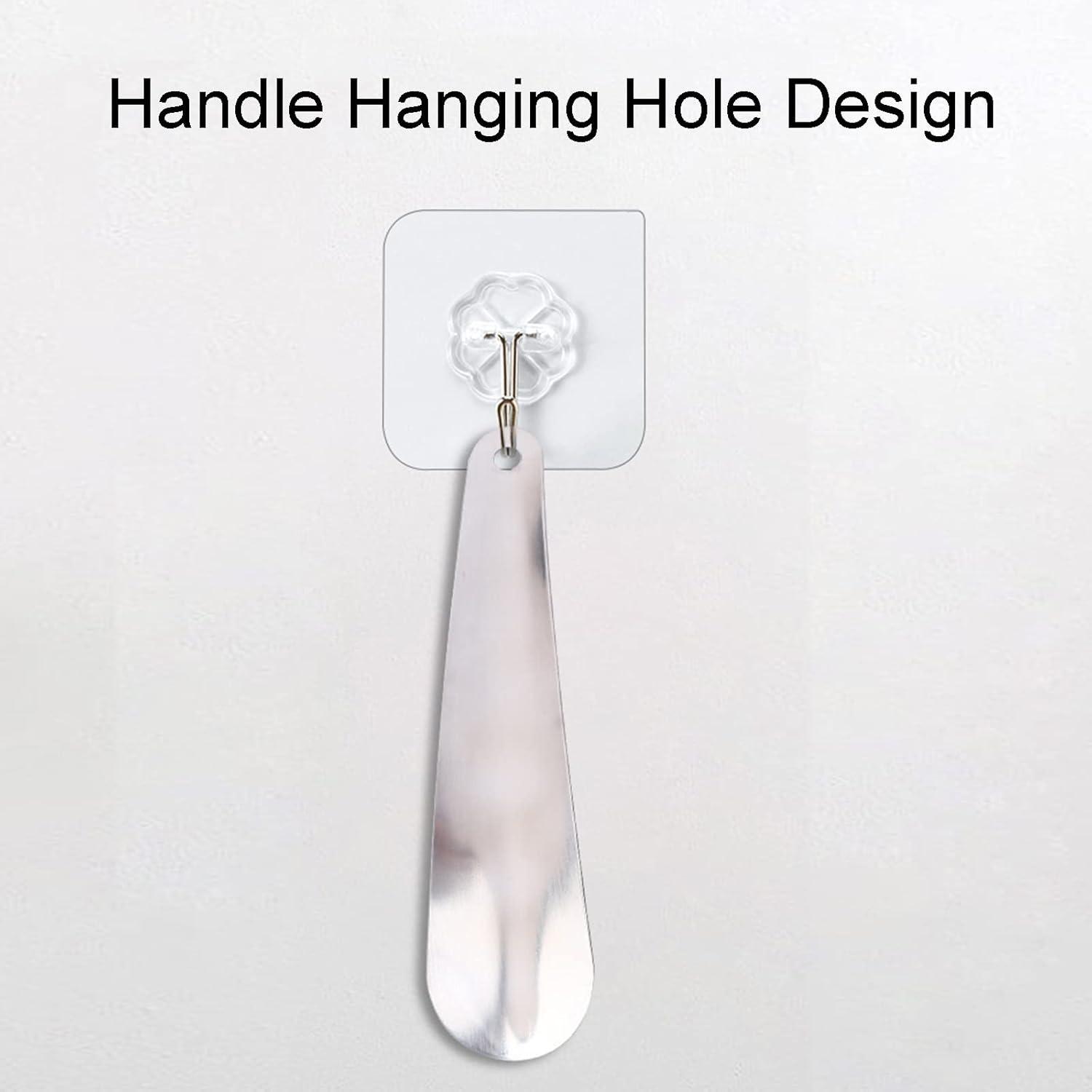Edelstahl Schuhlöffel mit hängendem Loch ergonomischer Form