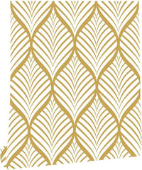Selbstklebende geometrische Tapete Gold/Weiß 0.4W x 10L m
