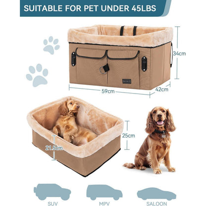 Hunde Autositz für Rückbank – Bequem & Sicher (M)