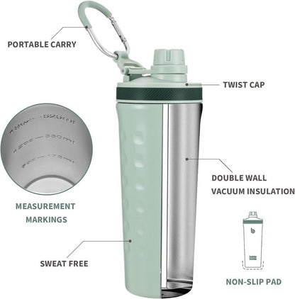Isolierte Edelstahl Shaker Trinkflasche 26oz mit