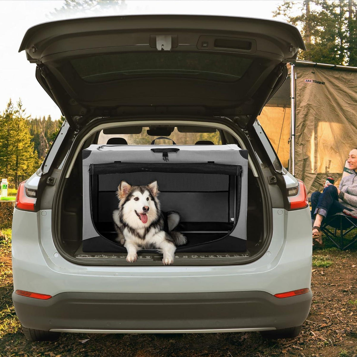 Faltbare Hundebox mit Stoffbezug – Sicher & Komfortabel für Reisen