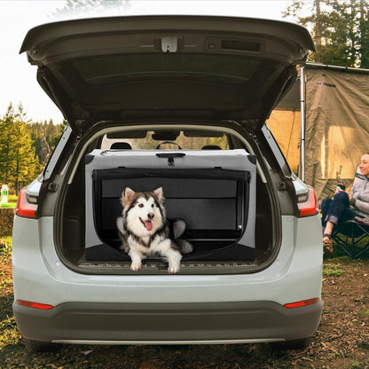 Faltbare Hundebox mit Stoffbezug – Sicher & Komfortabel für Reisen