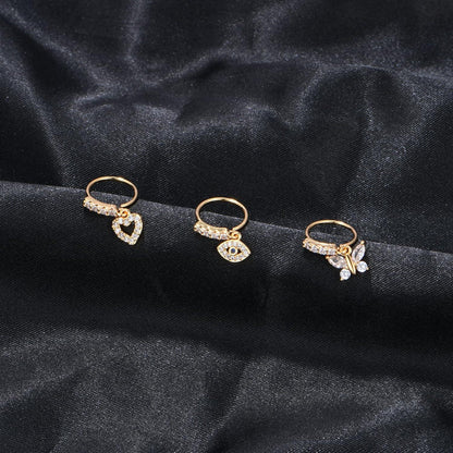 Nasenpiercing Fake 20G Chirurgenstahl Silber Rosegold