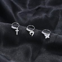 Chirurgenstahl Nasenpiercing Set 20G CZ-Stein 3 Stück Fake