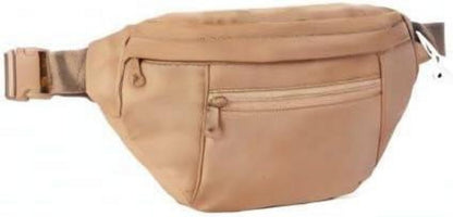 Telena Bauchtasche Damen Herren Canvas Gürteltasche Outdoor, Hellbraun