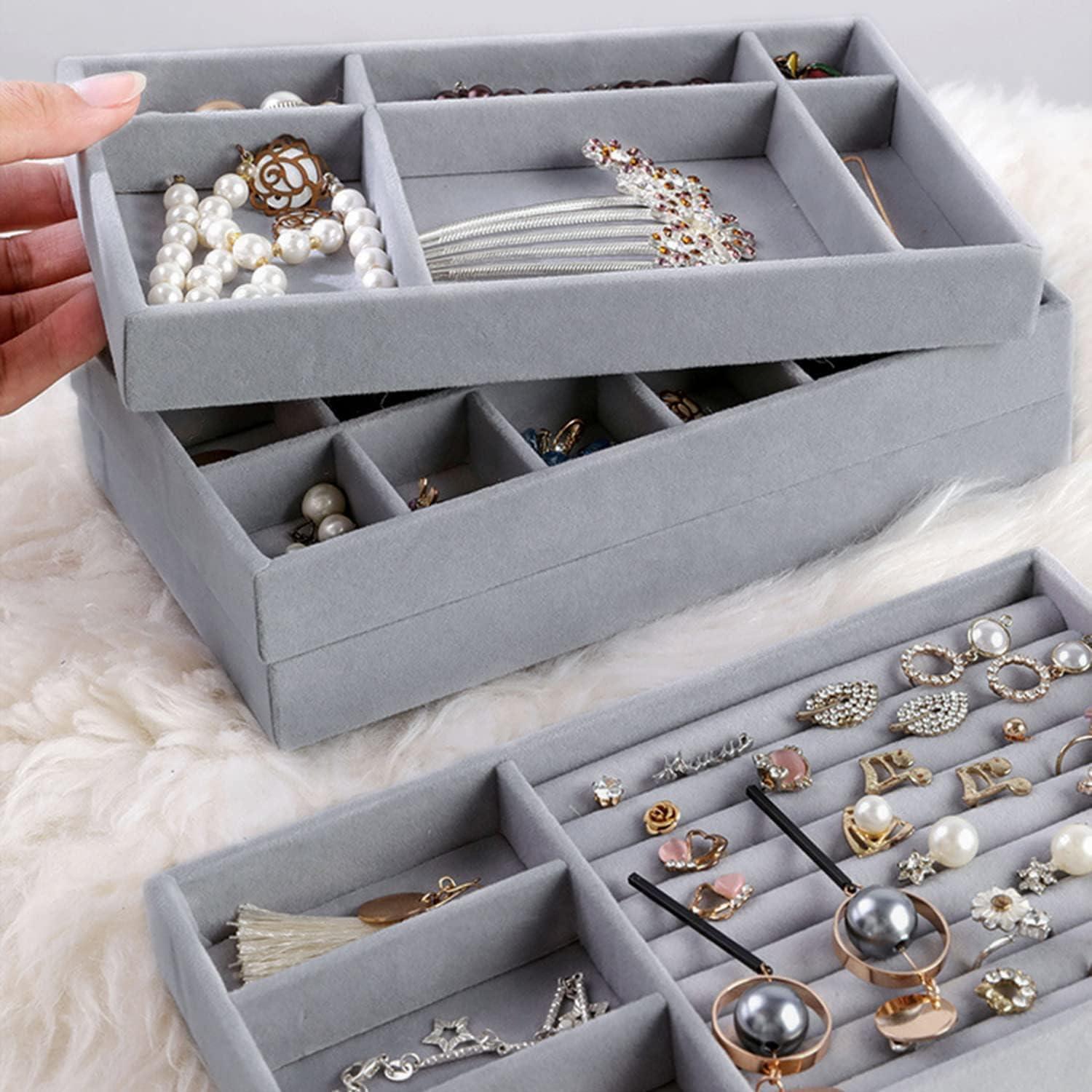 Schmuckaufbewahrung Schublade Schmucktabletts Ohrringe Armband Ringe