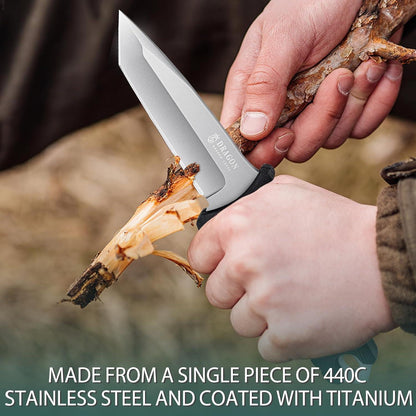Dragon Creek Bushcraft Messer Tanto 440C Stahl Survival
