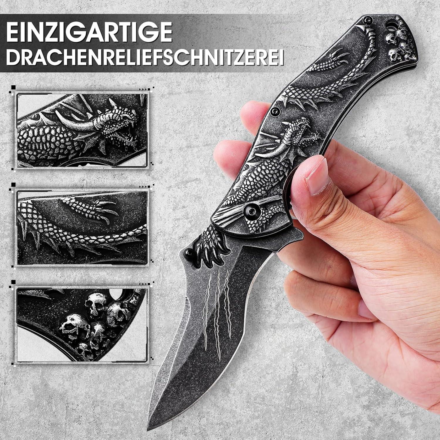 Klappmesser Outdoor D2 Stahl Drachen Creek Taschenmesser Bushcraft
