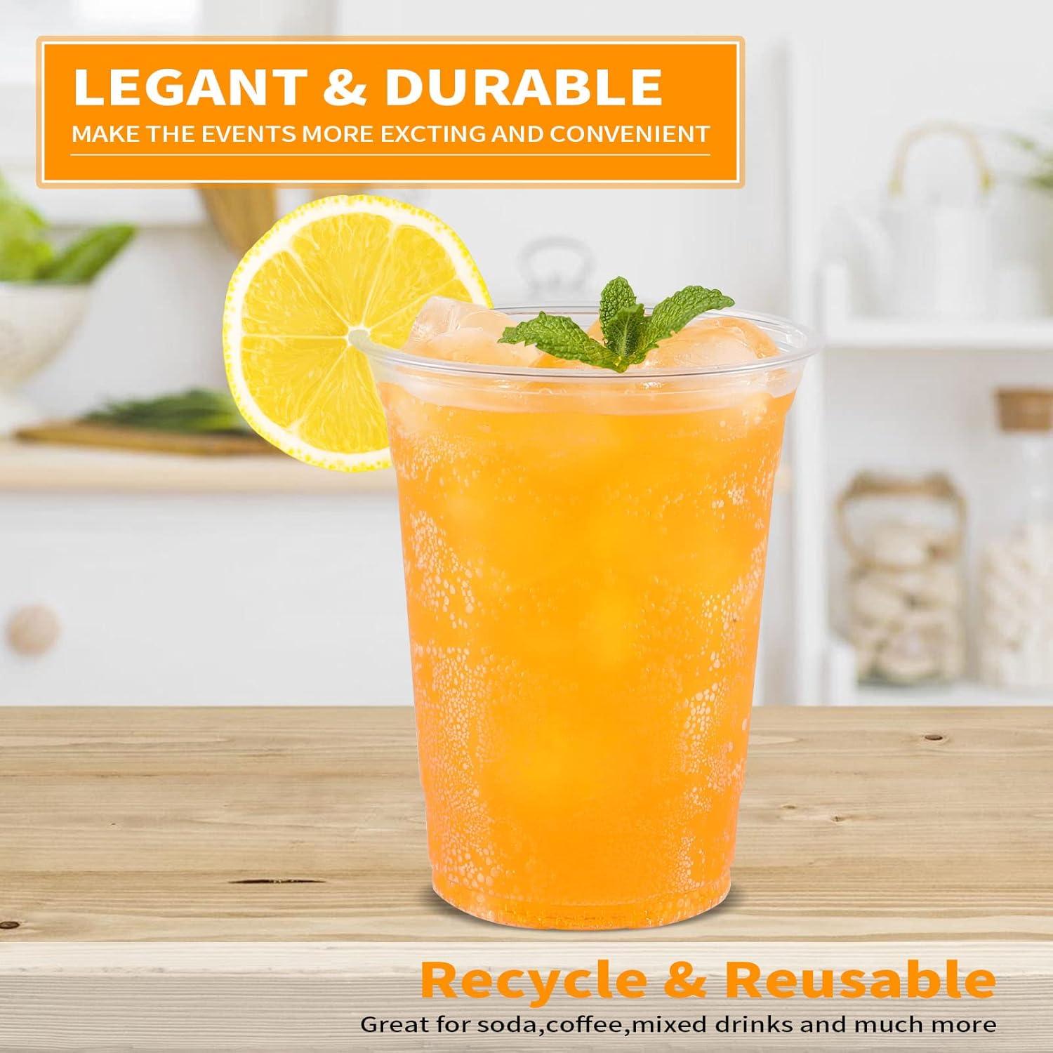 Transparente Partybecher aus Kunststoff 350ml für Geburtstage & Partys