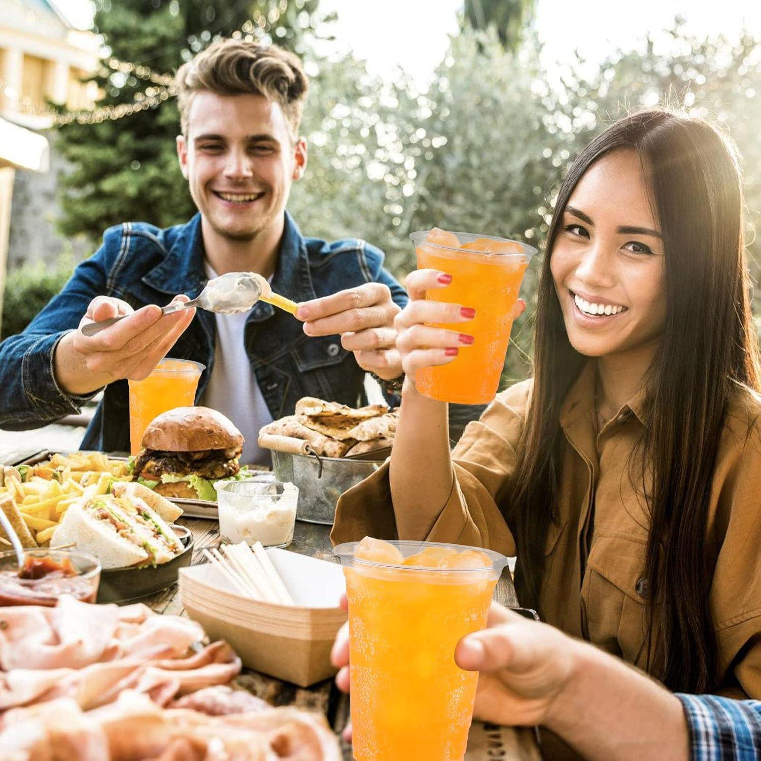 Transparente Partybecher 350ml für Geburtstage & Hochzeiten 300 Stück