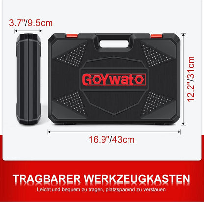 Professioneller Werkzeugkoffer 287tlg gefüllt mit Ratsche Schraubendreher Rot