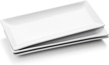 Servierplatten Set Porzellan Rechteckig Weiß 36x15cm