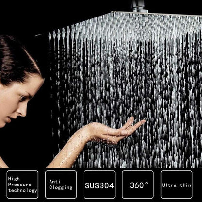 Regendusche 40x40cm Edelstahl Eckig Selbstreinigend