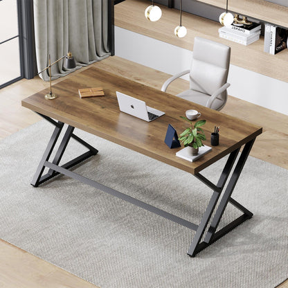 Holz-Computertisch Rustikaler Home Office Schreibtisch Schlafzimmer