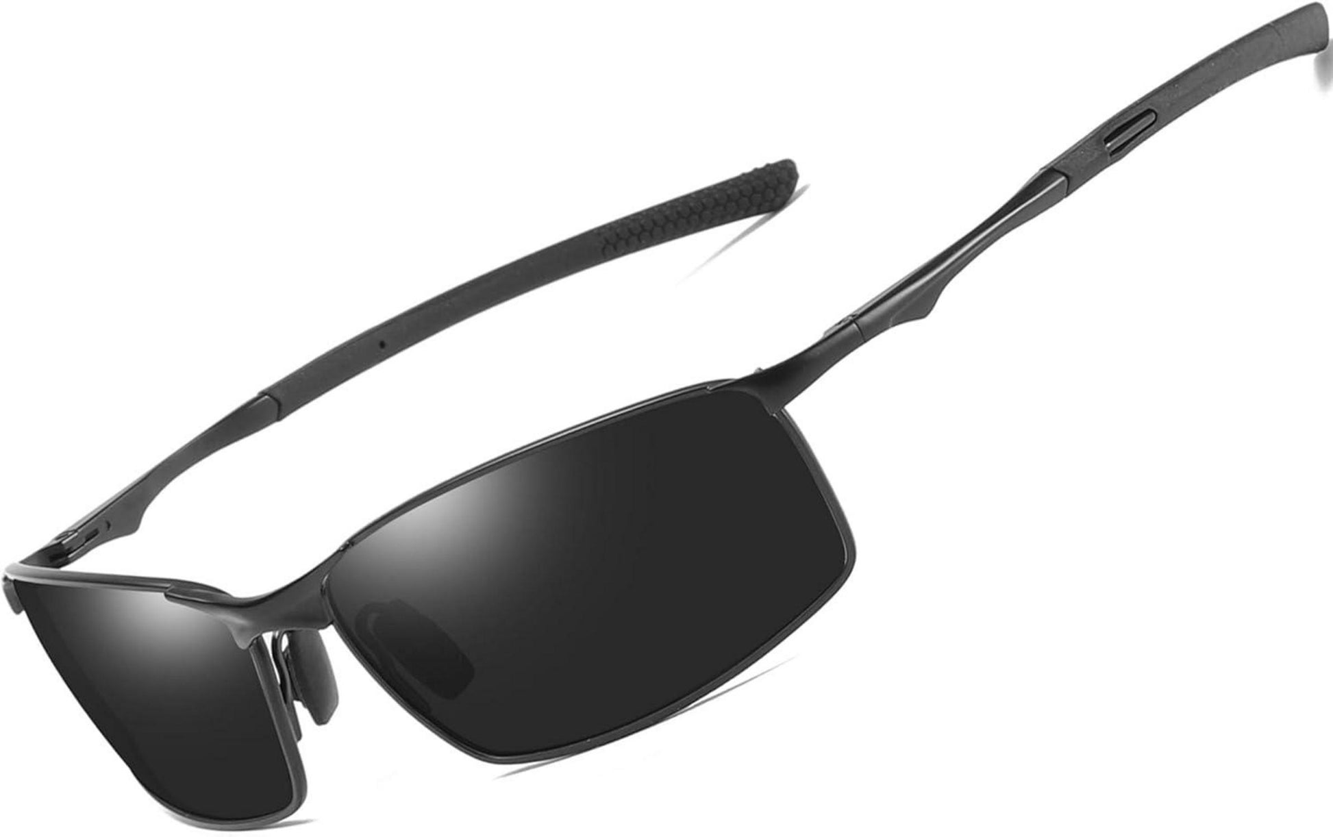 Polarisierte Sport-Sonnenbrille UV-Schutz Schwarz