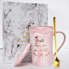 Beste Freundin Geschenk - Rosa Keramik Kaffeetasse 400 ml