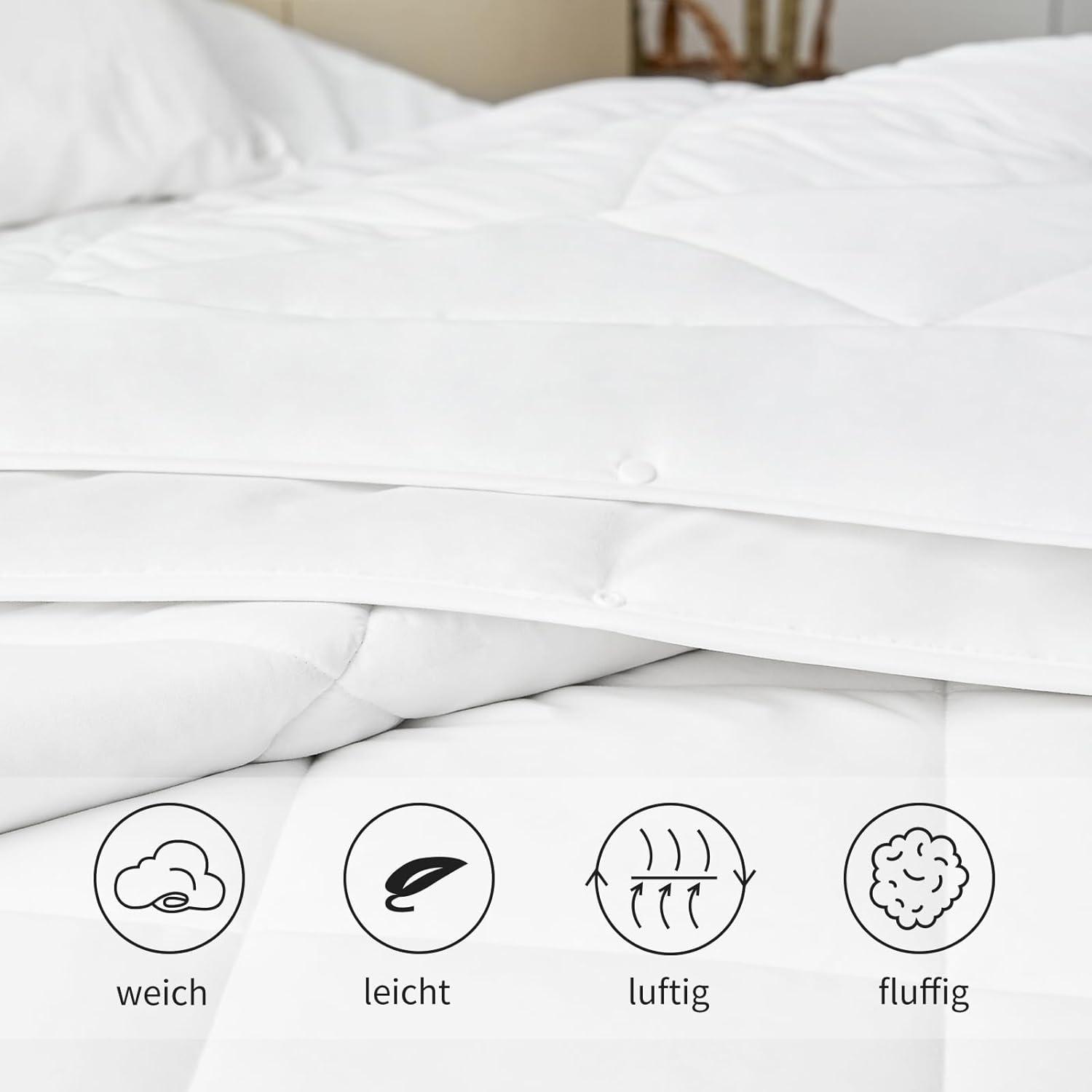 Aisbo Bettdecke 200x220 4 Jahreszeiten - Vierjahreszeiten Duvet Steppdecke