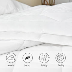 Aisbo Bettdecke 200x220 4 Jahreszeiten - Vierjahreszeiten Duvet Steppdecke