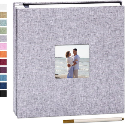 Selbstklebendes Fotoalbum zum Selbstgestalten mit leinen Hardcover, 60