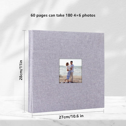 Selbstklebendes Fotoalbum zum Selbstgestalten mit leinen Hardcover, 60