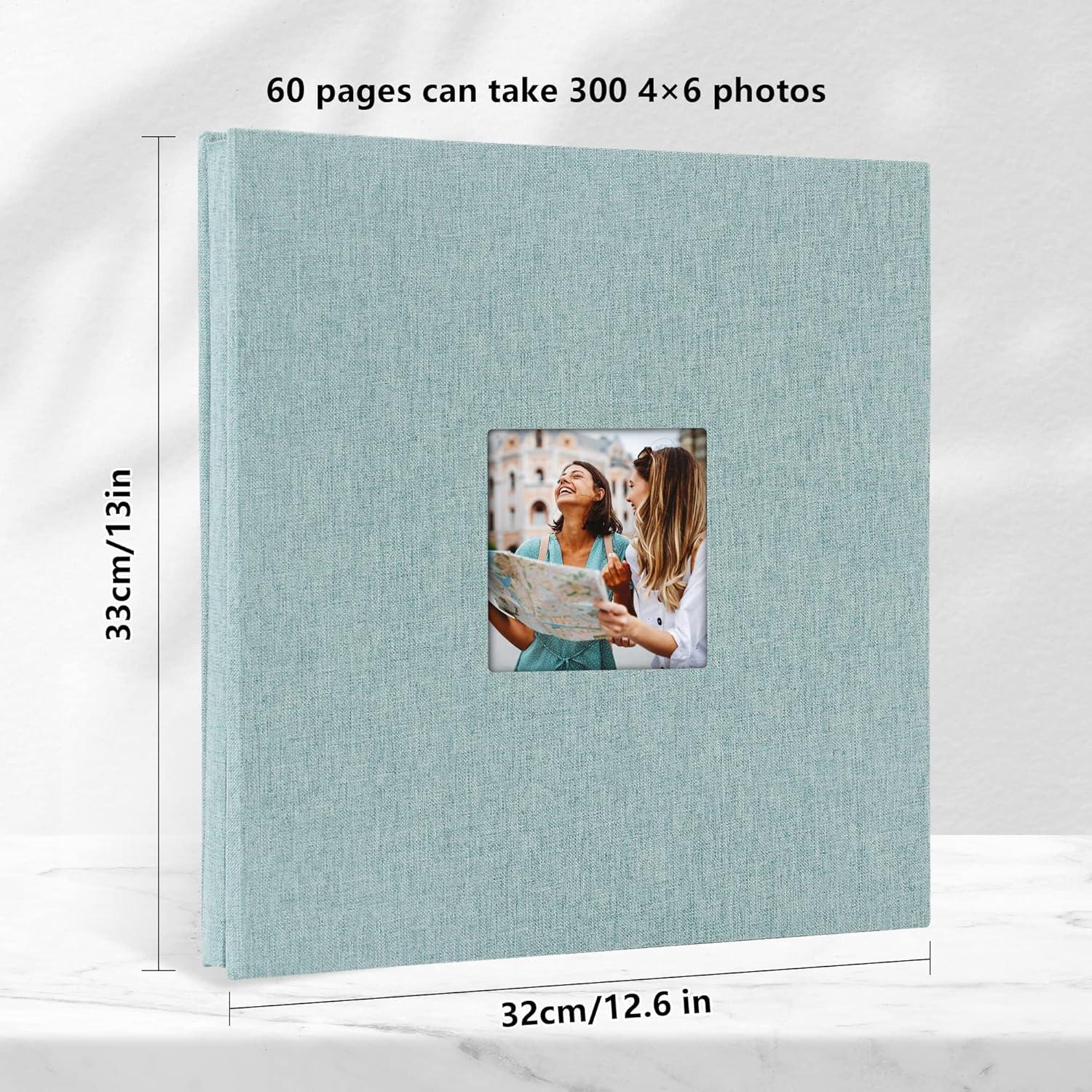 Großes Selbstklebendes Fotoalbum mit Leinencover, 60 Seiten