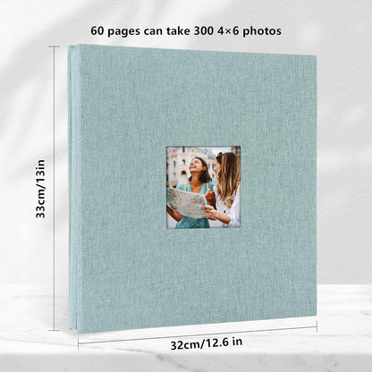 Großes Selbstklebendes Fotoalbum mit Leinencover, 60 Seiten