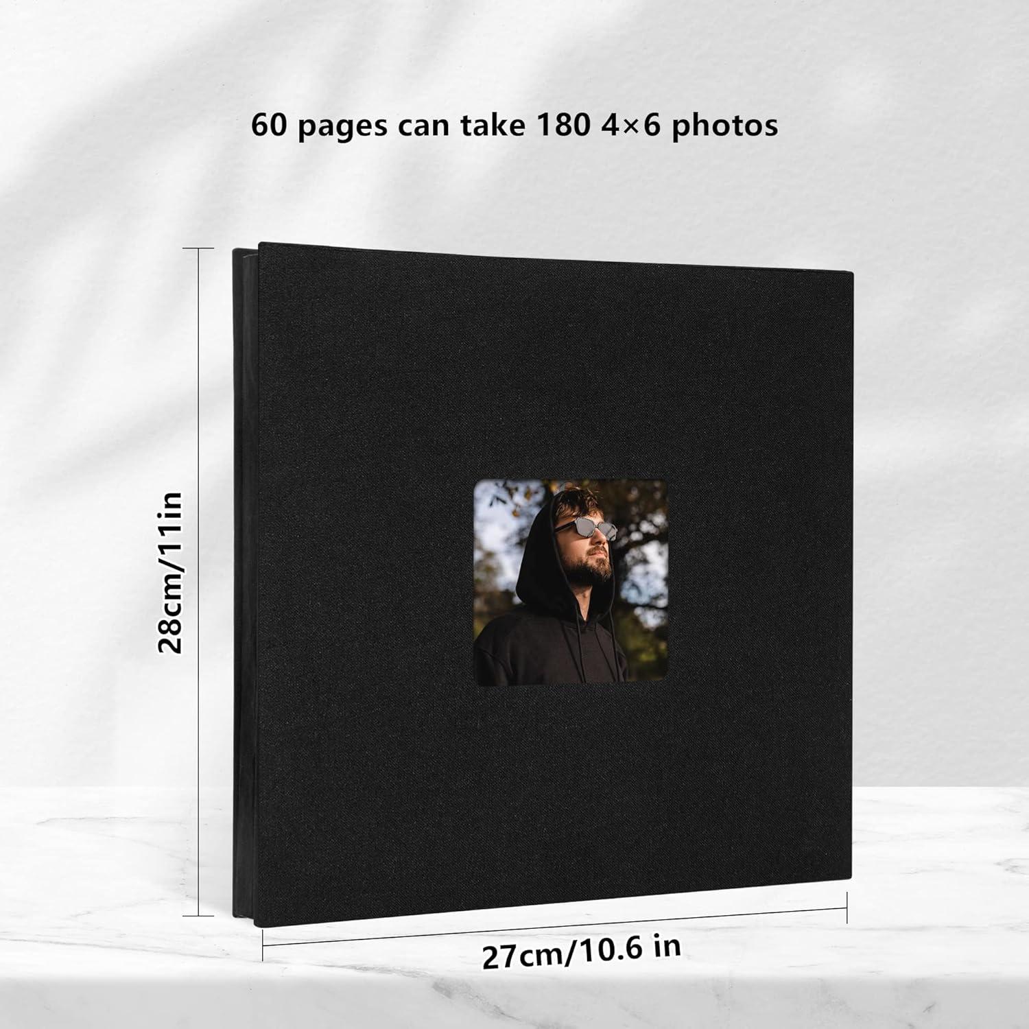 Selbstklebendes Fotoalbum 10x15 Groß Leinen 60 Weiße Seiten Hochzeit
