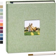 Großes DIY Fotoalbum 10x15 cm Leinen Hardcover 60 Seiten & Stift